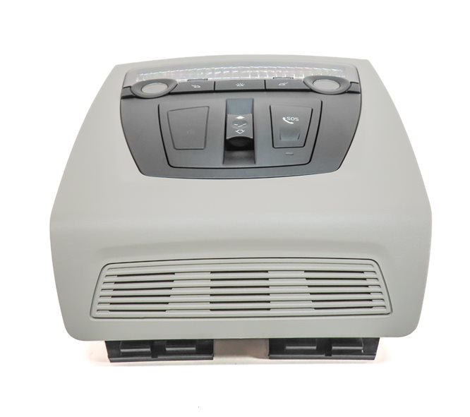 Thumbnail 4: 2014 BMW X3 (F25) FRONT INTERIOR DOME MAP READING LIGHT LAMP w/ SWITCHES (Gray)
