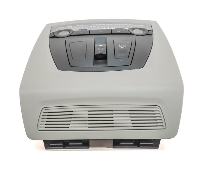Thumbnail 5: 2014 BMW X3 (F25) FRONT INTERIOR DOME MAP READING LIGHT LAMP w/ SWITCHES (Gray)
