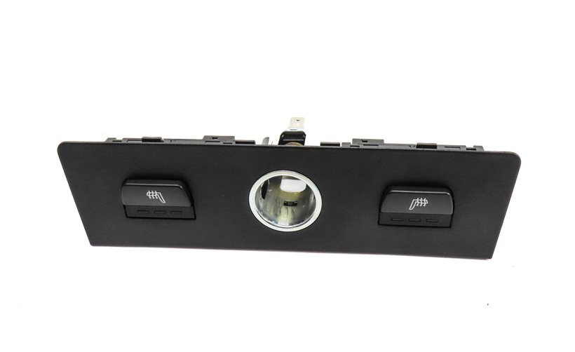 Thumbnail 4: 2014 BMW X3 (F25) REAR HEATED SEAT CONTROL SWITCH PANEL w/ 12V POWER SOCKET