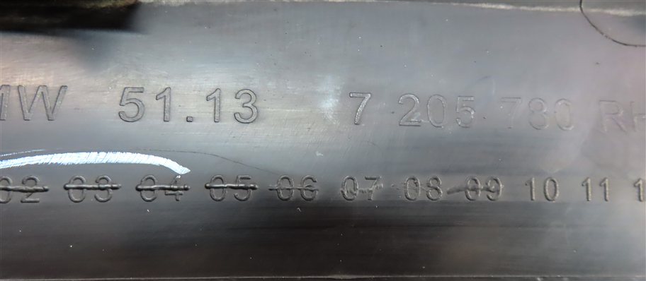 Thumbnail 6: 11-18 BMW X3 X4 (F25 26) FRONT RIGHT LOWER DOOR MOULDING TRIM (w/o M or X-LINE)