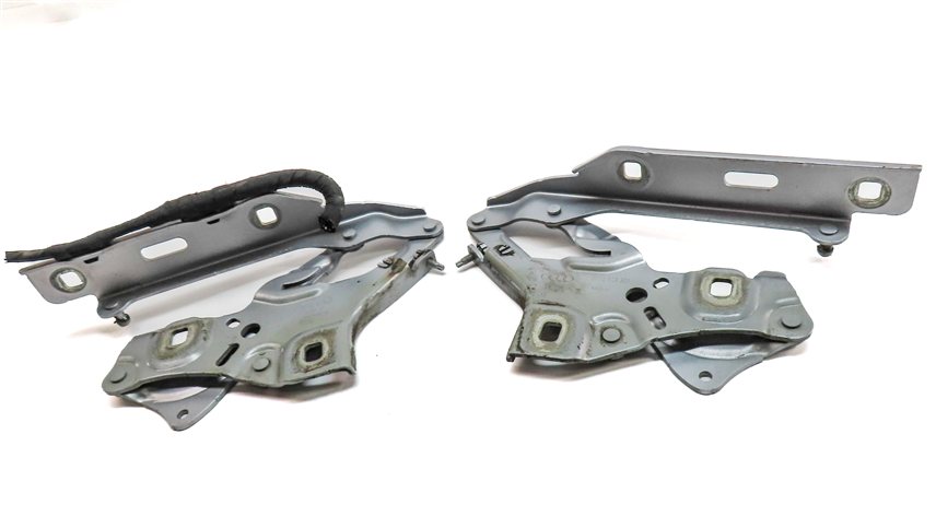 Thumbnail 2: 17-24 AUDI A4 S4 B9 8W 8V FRONT LEFT & RIGHT HOOD LID HINGE LIFT SET/2 (Silver)