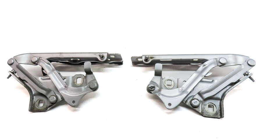 Thumbnail 4: 17-24 AUDI A4 S4 B9 8W 8V FRONT LEFT & RIGHT HOOD LID HINGE LIFT SET/2 (Silver)