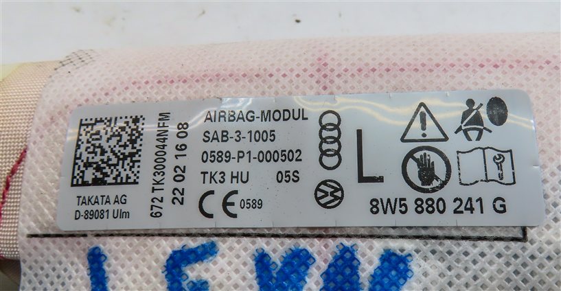 Thumbnail 7: 2017-2023 AUDI A4 A5 ALLROAD (B9 8W) FRONT LEFT DRIVER SEAT AIR BAG AIRBAG