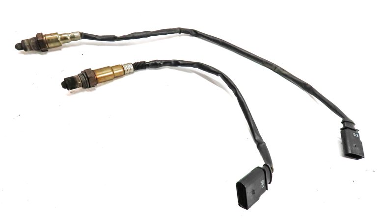 2017 AUDI A4 (B9 8W) 2.0L (CYMC) ENGINE OXYGEN O2 LAMBDA PROBE WIRE SENSOR SET/2