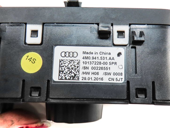 Thumbnail 7: 16-21 AUDI A4 A5 S4 S5 RS5 Q7 (B9 8W 8WS F5 4M) HEADLIGHT SWITCH w/ RAIN SENSOR