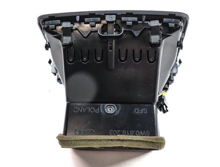 Thumbnail 5: 17 AUDI A4 (B9 8W) REAR CENTER CONSOLE HEAT AIR AC HVAC DUAL VENT w/TRIM (Black)