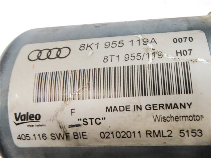 Thumbnail 6: 2009-2016 AUDI A4 S4 ALLROAD (B8 8K) FRONT WINDSHIELD WIPER MOTOR