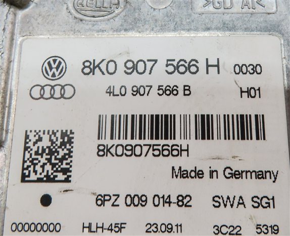 Thumbnail 5: 2010-2012 AUDI A4 S4 S5 (B8 8K 8T) REAR RIGHT BLIND SPOT RADAR MODULE (MASTER)
