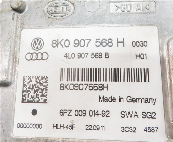 Thumbnail 5: 10-12 AUDI A4 S4 S5 (B8 8K 8T) REAR LEFT DRIVER BLIND SPOT RADAR MODULE (SLAVE)