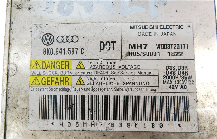 Thumbnail 9: 2012 AUDI A4 (B8 8K) FRONT LEFT HEADLIGHT HEAD LIGHT LAMP CONTROL MODULE SET/3