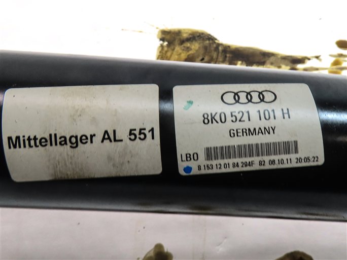 Thumbnail 6: 11-12 AUDI A4 (B8 8K) AUTO AUTOMATIC REAR DRIVESHAFT DRIVELINE DRIVE LINE SHAFT