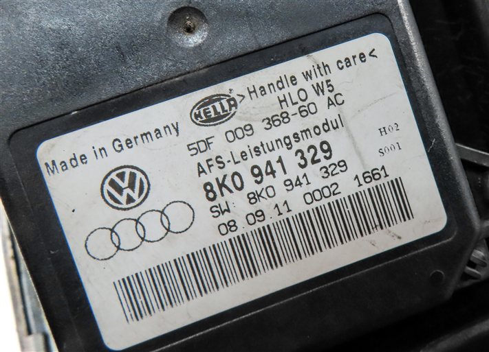 Thumbnail 7: 09-12 AUDI A4 S4 B8 8K 8T FRONT RIGHT PASSENGER ADAPTIVE HID XENON HEADLIGHT