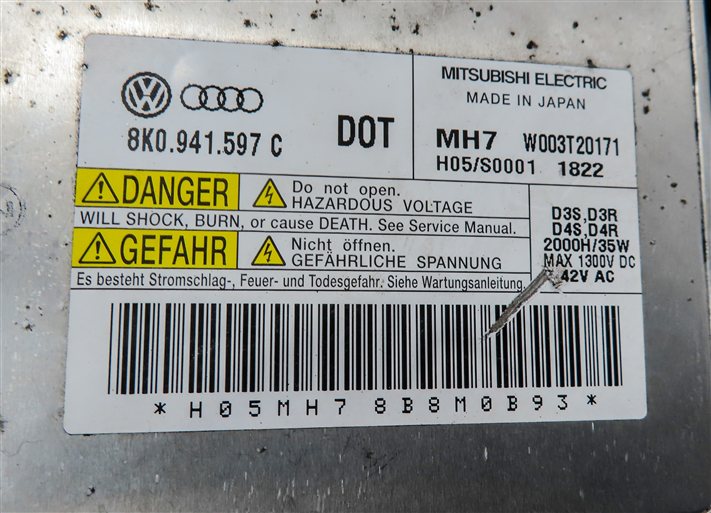 Thumbnail 8: 09-12 AUDI A4 S4 B8 8K 8T FRONT RIGHT PASSENGER ADAPTIVE HID XENON HEADLIGHT