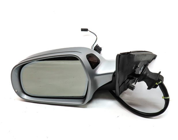Thumbnail 4: 12-14 AUDI A4 B8 8T LEFT DRIVER MEMORY PFOLD HEAT BLIND DOOR MIRROR (Silver)