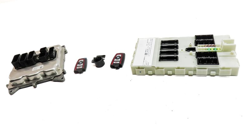 Thumbnail 2: 13-18 BMW 328i 428i 528i X3 X4 (F30 F32) 2.0L N26 ENGINE DME BCM MODULE KEY SET