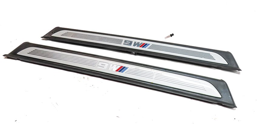 2013 BMW M6 (F13) COUPE FRONT LEFT & RIGHT M SPORT DOOR SILL SCUFF PLATE SET/2
