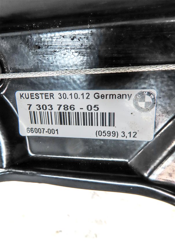 Thumbnail 8: 12-18 BMW 6-SERIES F12 F13 2-DOOR RIGHT PASSENGER DOOR WINDOW REGULATOR & MOTOR