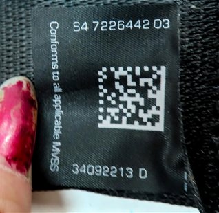 Thumbnail 6: 2013 BMW M6 (F13) COUPE REAR RIGHT SEAT SEATBELT RETRACTOR (Black)