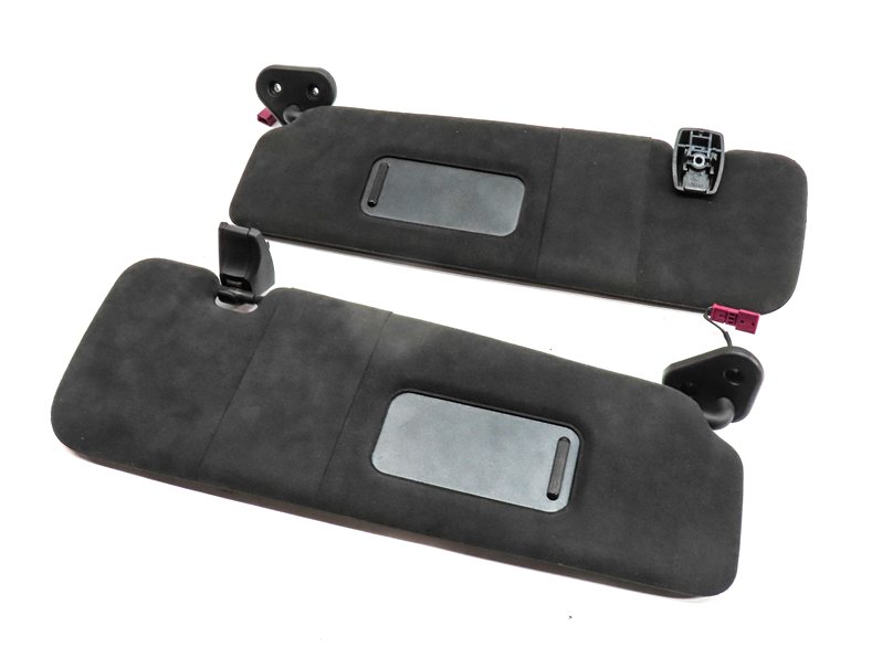 12-19 BMW 640i 650i M6 F06 F12 FRONT LEFT & RIGHT SUNVISOR SET (Black)
