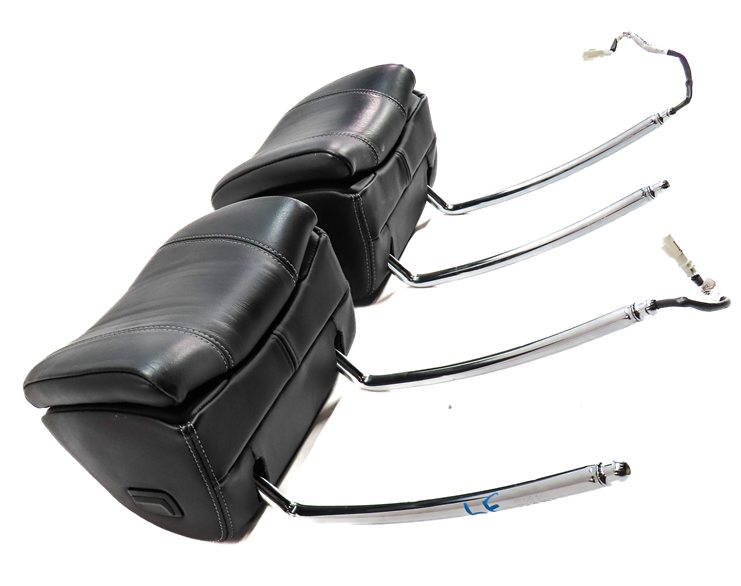 Thumbnail 4: 12-15 BMW M6 F12 F13 FRONT LEFT & RIGHT COMFORT SEAT HEADREST SET/2 (Black)