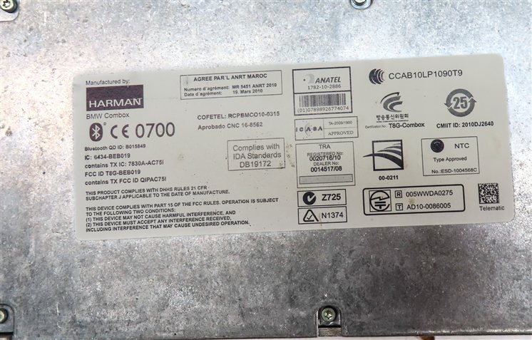 Thumbnail 8: 2013 BMW M6 (F13) BLUETOOTH TELECOMMUNICATION COMBOX CONTROL MODULE