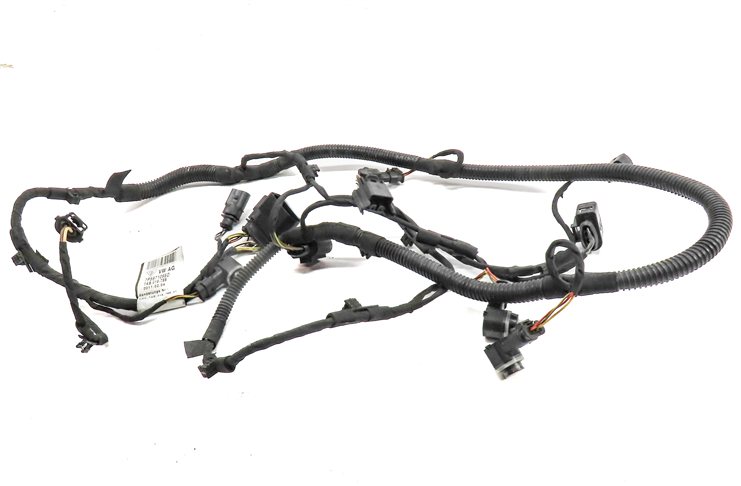 Thumbnail 2: 12 PORSCHE CAYENNE (958) FRONT PARK ASSIST PDC DISTANCE CONTROL WIRE SENSOR SET