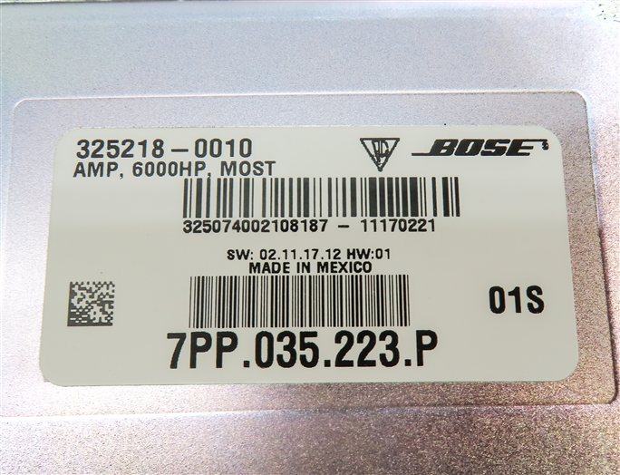 Thumbnail 6: 2011-2016 PORSCHE 911 MACAN CAYENNE (991 958 95B) BOSE AUDIO AMP AMPLIFIER