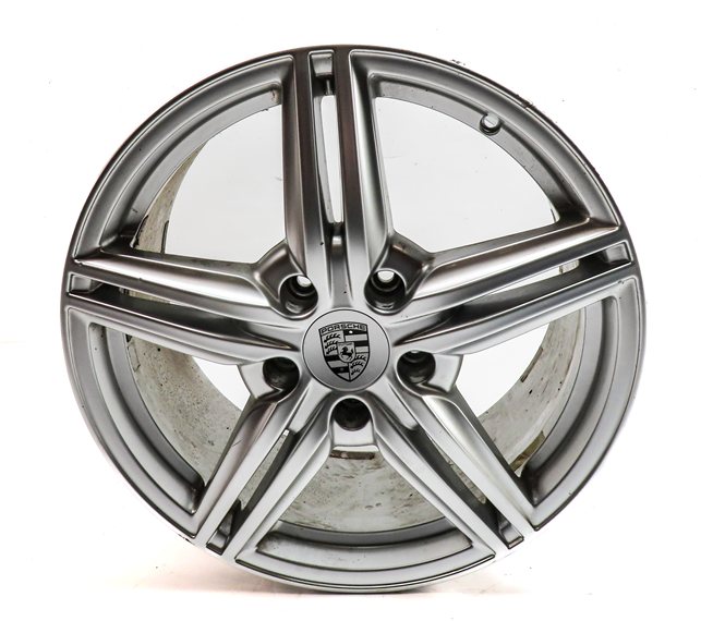 Thumbnail 2: 2011-2018 PORSCHE CAYENNE (958) 19x8.5 ALUMINUM ALLOY 5 DOUBLE SPOKE WHEEL RIM
