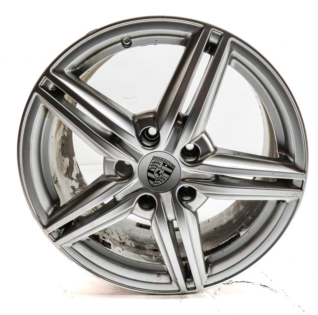 Thumbnail 2: 2011-2018 PORSCHE CAYENNE (958) 19x8.5 ALUMINUM ALLOY 5 DOUBLE SPOKE WHEEL RIM