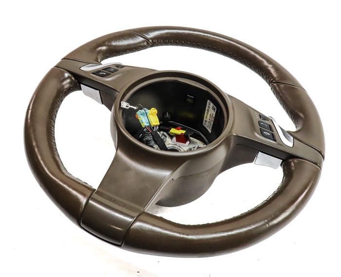 09-16 PORSCHE 911 BOXSTER CAYENNE CAYMAN PANAMERA HEATED STEERING WHEEL (Brown)