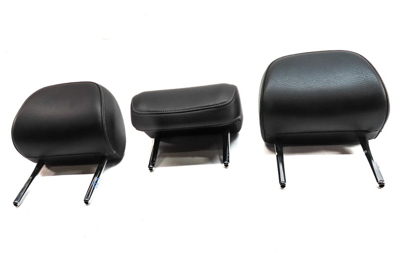 Thumbnail 2: 15-16 AUDI A3 8V REAR LEFT CENTER RIGHT SEAT SLINE HEADREST SET/3 (Black)
