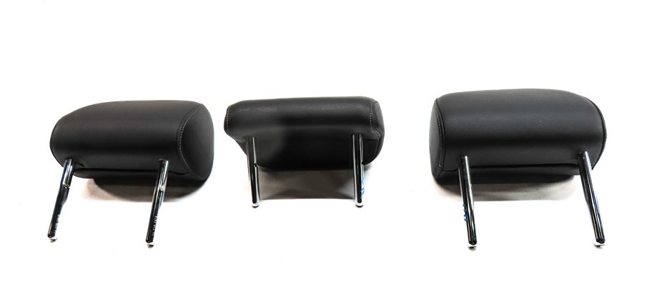 Thumbnail 8: 15-16 AUDI A3 8V REAR LEFT CENTER RIGHT SEAT SLINE HEADREST SET/3 (Black)