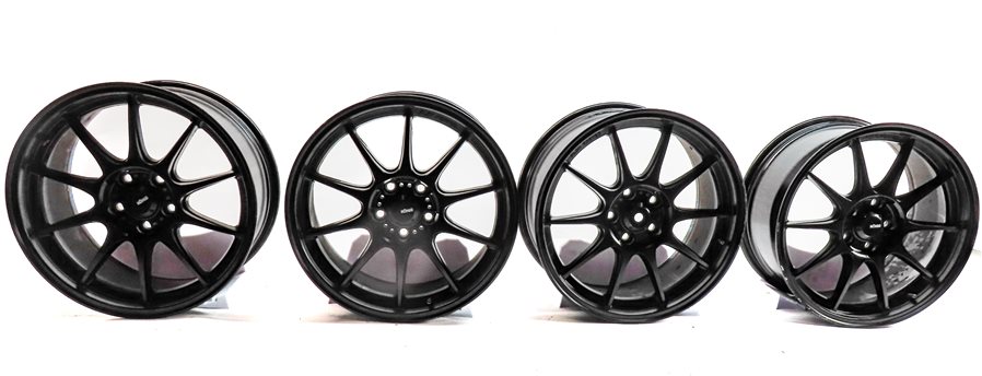 Thumbnail 2: 2015 AUDI S3 (8V) KONIG DEKAGRAM 18X8.5 SEMI MATTE BLACK WHEEL RIM SET/4