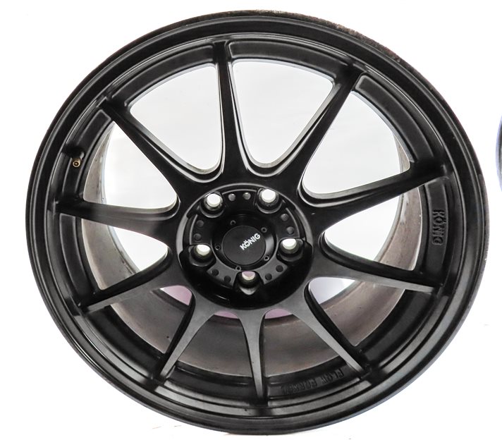Thumbnail 4: 2015 AUDI S3 (8V) KONIG DEKAGRAM 18X8.5 SEMI MATTE BLACK WHEEL RIM SET/4