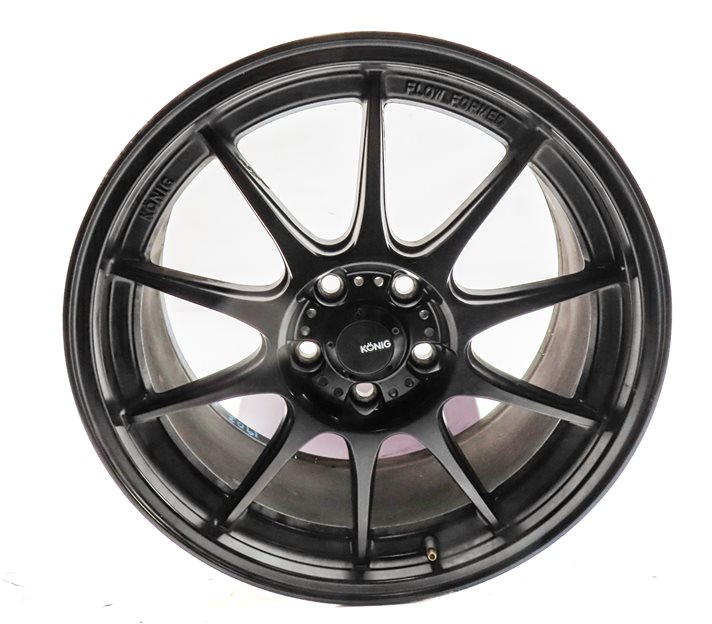 Thumbnail 5: 2015 AUDI S3 (8V) KONIG DEKAGRAM 18X8.5 SEMI MATTE BLACK WHEEL RIM SET/4