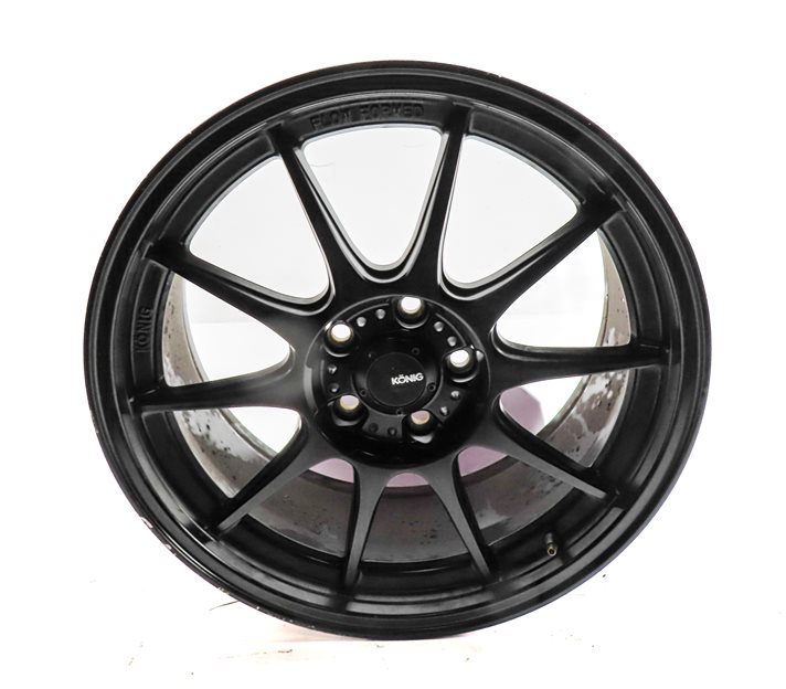 Thumbnail 7: 2015 AUDI S3 (8V) KONIG DEKAGRAM 18X8.5 SEMI MATTE BLACK WHEEL RIM SET/4