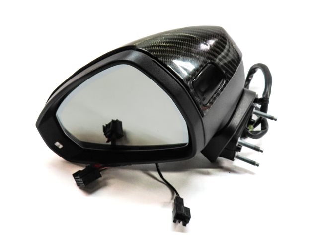 15-20 AUDI A3 S3 RS3 LEFT PFOLD HEAT BLIND LANE AUTODIM DOOR MIRROR (ALUMINUM)