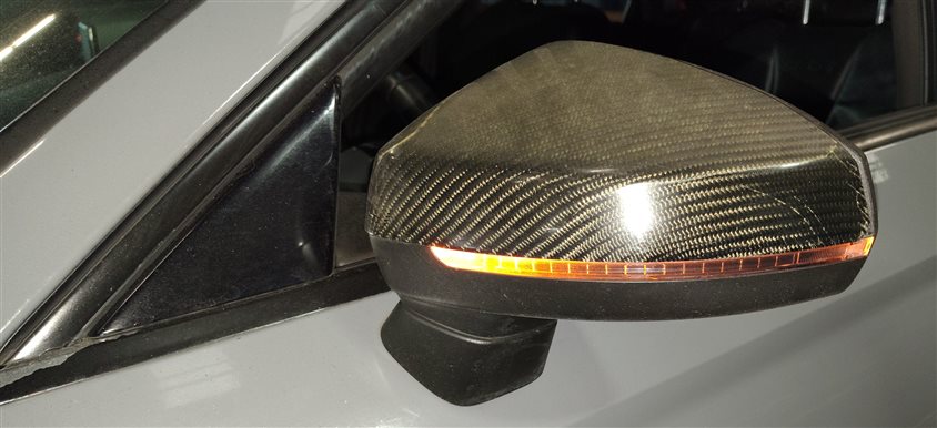 Thumbnail 2: 15-20 AUDI A3 S3 RS3 LEFT PFOLD HEAT BLIND LANE AUTODIM DOOR MIRROR (ALUMINUM)