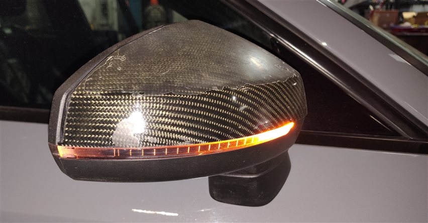Thumbnail 2: 15-20 AUDI A3 S3 RS3 RIGHT PFOLD HEAT BLIND LANE AUTODIM DOOR MIRROR (ALUMINUM)
