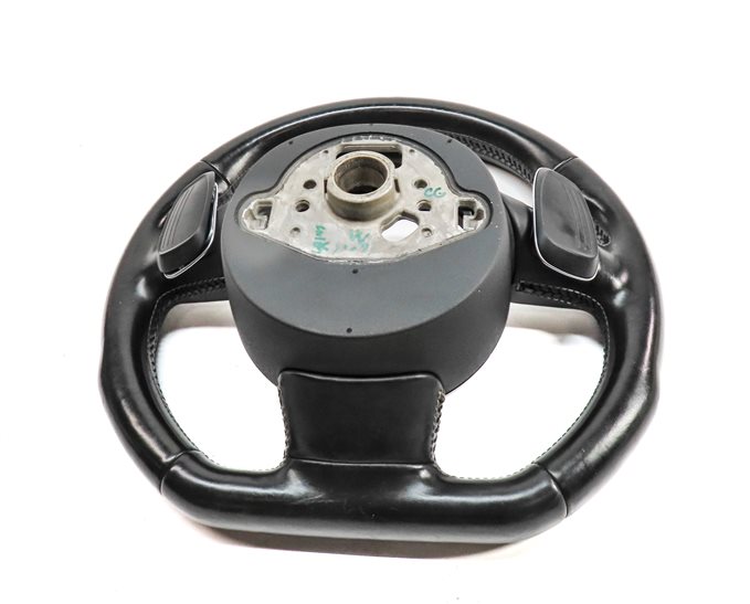 Thumbnail 4: 2015 AUDI S3 8V MULTIFUNCTION 3 SPOKE FLAT BOTTOM SPORT STEERING WHEEL (Black)