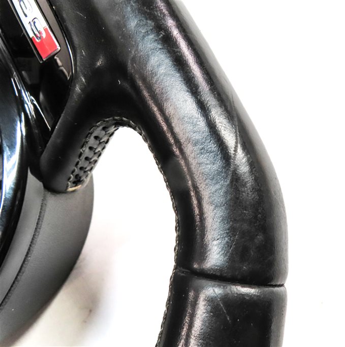 Thumbnail 6: 2015 AUDI S3 8V MULTIFUNCTION 3 SPOKE FLAT BOTTOM SPORT STEERING WHEEL (Black)
