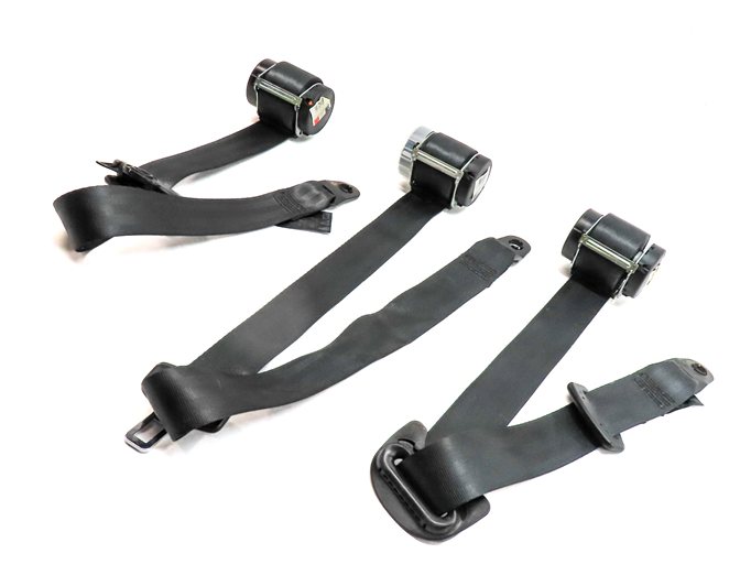 11 LAND ROVER LR4 (L319) REAR 2ND ROW LEFT CENTER RIGHT SEATBELT RETRACTOR SET/3