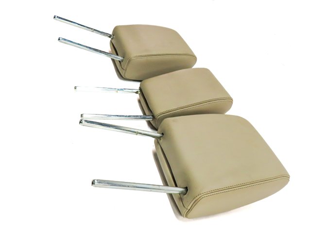 Thumbnail 3: 10-16 LAND ROVER LR4 L319 REAR 2ND ROW LEFT CENTER RIGHT HEADREST SET/3 (Almond)