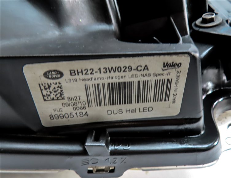 Thumbnail 7: 10-13 LAND ROVER LR4 - RIGHT PASSENGER (AUTO LEVEL) HALOGEN HEADLIGHT LIGHT LAMP