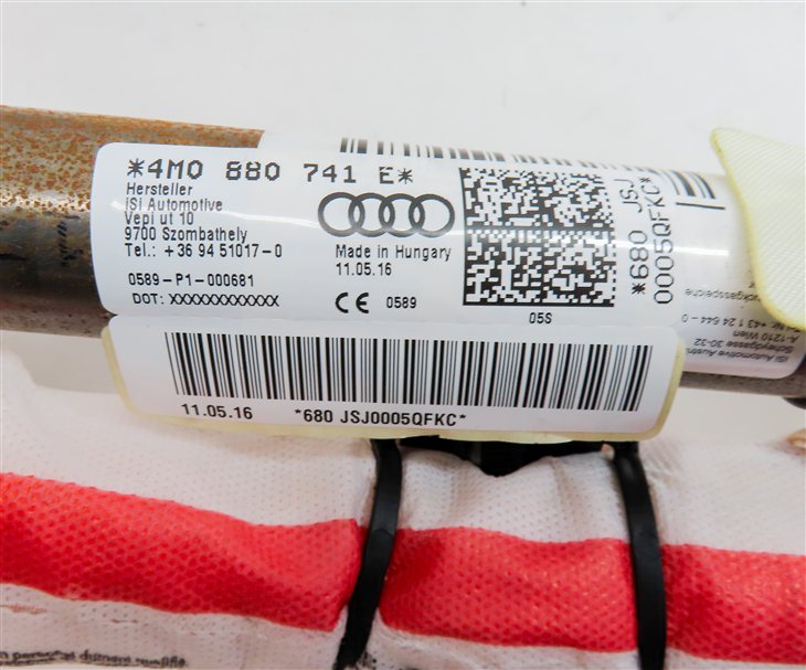 Thumbnail 4: 2017-2020 AUDI Q7 (4M) LEFT DRIVER ROOF SRS SIDE CURTAIN AIRBAG AIR BAG