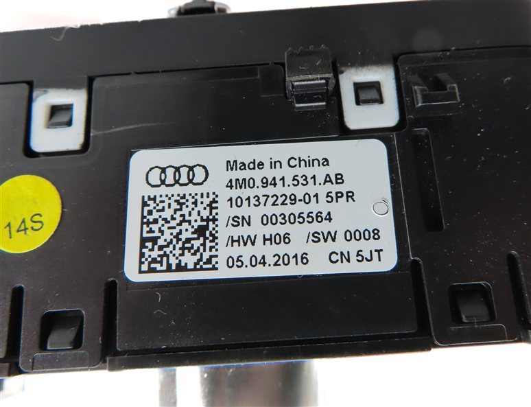 Thumbnail 6: 16-21 AUDI A4 A5 S4 S5 RS5 Q7 (B9 8W 8WS F5 4M) HEADLIGHT SWITCH w/ RAIN SENSOR