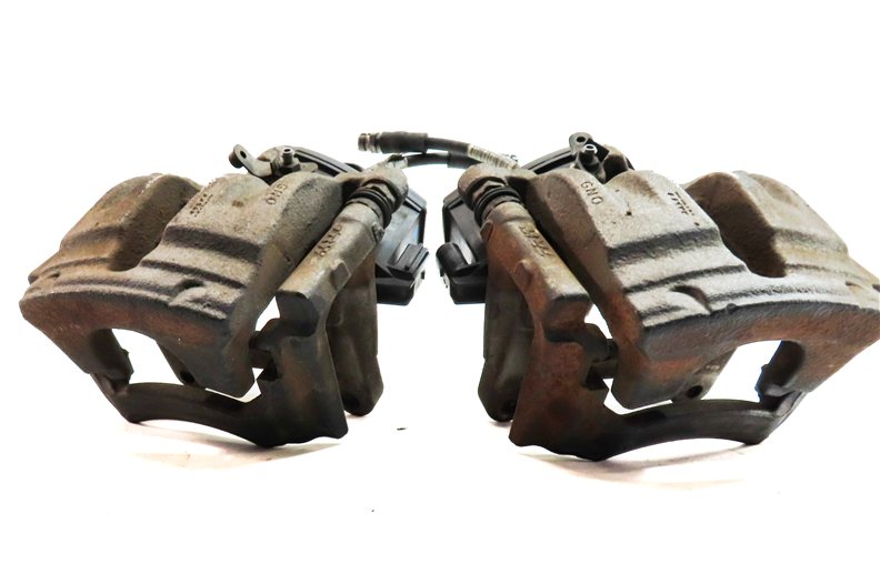 Thumbnail 2: 2017-2020 AUDI Q7 Q8 (4M) REAR LEFT DRIVER BRAKE CALIPER w/ LINES