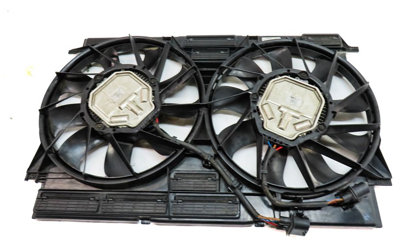 Thumbnail 5: 17-20 AUDI Q7 (4M) 3.0L SUPER RADIATOR COOLING FAN BLADE MOTOR SHROUD ASSEMBLY