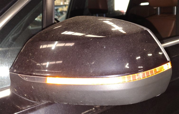 Thumbnail 2: 17-19 AUDI Q7 4M LEFT PFOLD BLIND SPOT MEMORY CAMERA HEATED DOOR MIRROR (Black)