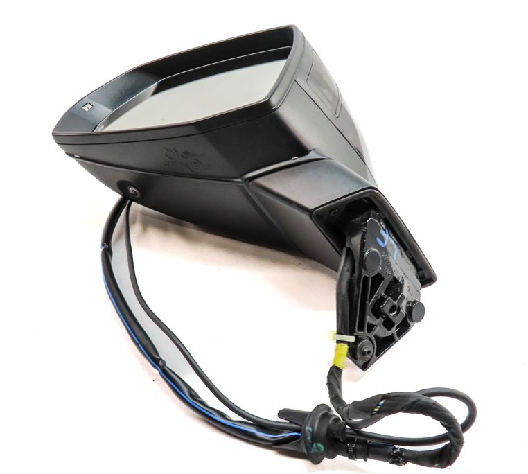 Thumbnail 3: 17-19 AUDI Q7 4M LEFT PFOLD BLIND SPOT MEMORY CAMERA HEATED DOOR MIRROR (Black)